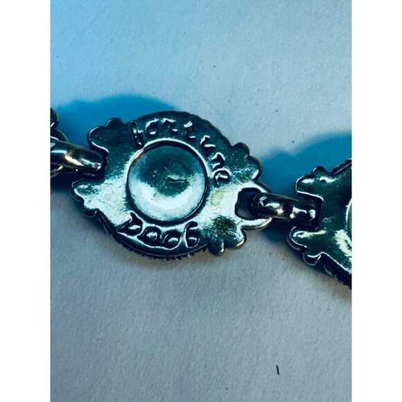 Carolyn Pollack Sterling Silver 925 Turquoise & Mother of Pearl Toggle Bracelet - Picture 11 of 12